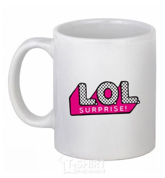 Ceramic mug Logo Lol surprise White фото