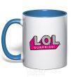 Mug with a colored handle Logo Lol surprise royal-blue фото