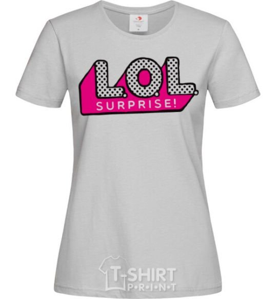 Women's T-shirt Logo Lol surprise grey фото