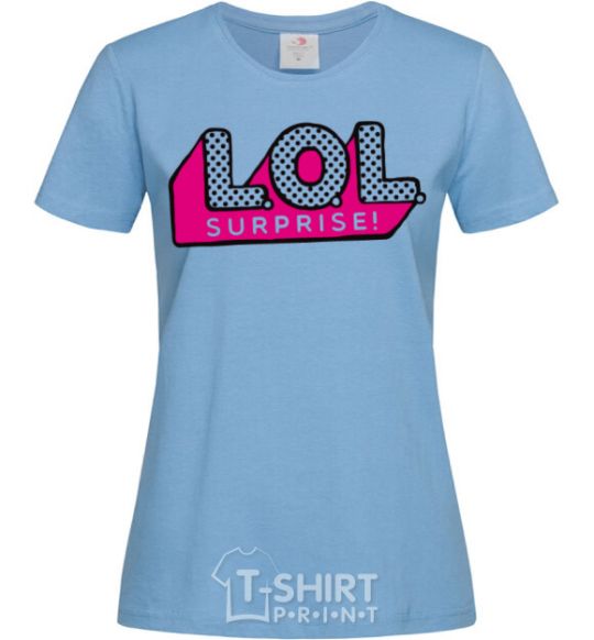 Women's T-shirt Logo Lol surprise sky-blue фото