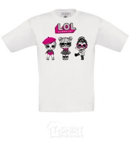 Kids T-shirt Lol surprise three dolls White фото