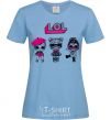 Women's T-shirt Lol surprise three dolls sky-blue фото