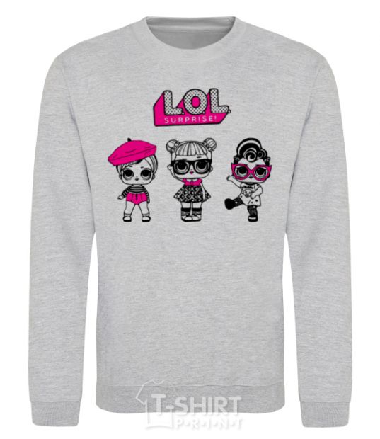 Sweatshirt Lol surprise three dolls sport-grey фото