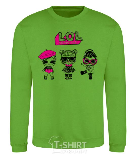 Sweatshirt Lol surprise three dolls orchid-green фото