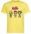 Мужская футболка Lol surprise три куклы и русалка Лимонный фото