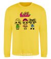 Sweatshirt Lol surprise three dolls and a mermaid yellow фото