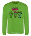 Sweatshirt Lol surprise three dolls and a mermaid orchid-green фото