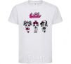 Kids T-shirt Lol surprise three dolls and a unicorn White фото