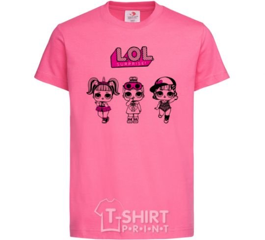 Kids T-shirt Lol surprise three dolls and a unicorn heliconia фото