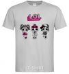 Men's T-Shirt Lol surprise three dolls and a unicorn grey фото