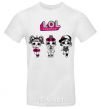 Men's T-Shirt Lol surprise three dolls and a unicorn White фото