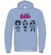 Men`s hoodie Lol Super sky-blue фото