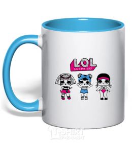 Mug with a colored handle