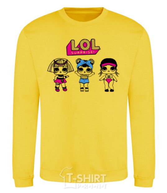 Sweatshirt Lol baseball yellow фото