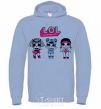 Men`s hoodie Lol baseball sky-blue фото