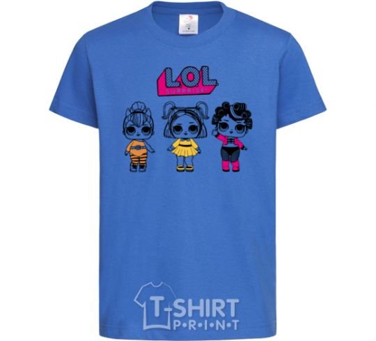 Kids T-shirt Lol in curlers royal-blue фото