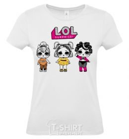 Women's T-shirt Lol in curlers White фото