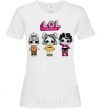 Women's T-shirt Lol in curlers White фото