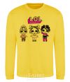 Sweatshirt Lol in curlers yellow фото