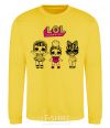 Sweatshirt Lol heart glasses yellow фото