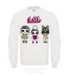 Sweatshirt Lol heart glasses White фото