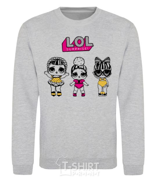 Sweatshirt Lol heart glasses sport-grey фото