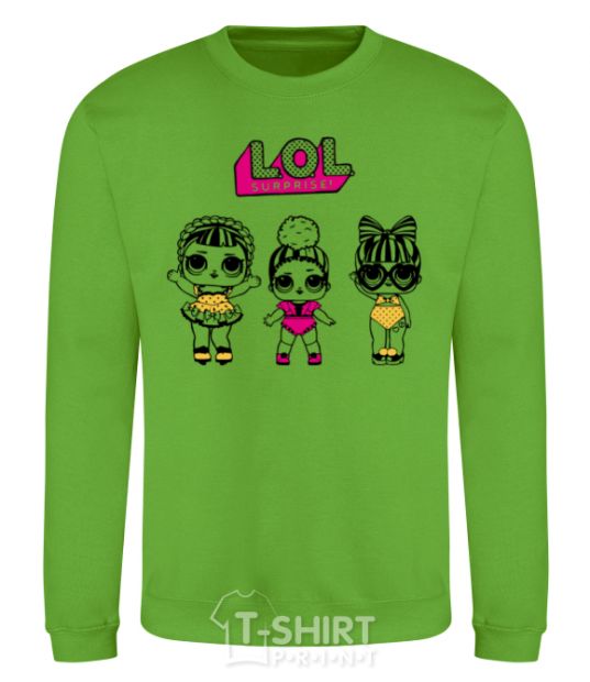 Sweatshirt Lol heart glasses orchid-green фото