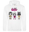 Men`s hoodie Lol heart glasses White фото