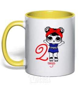 Mug with a colored handle