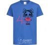 Kids T-shirt A doll with ponytails 4 years old royal-blue фото