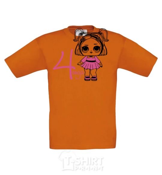 Kids T-shirt A doll with ponytails 4 years old cornsilk фото