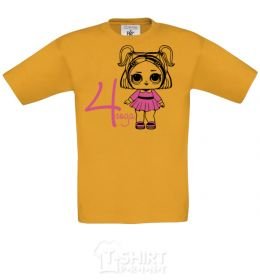 Kids T-shirt A doll with ponytails 4 years old cornsilk фото