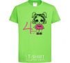 Kids T-shirt A doll with ponytails 4 years old orchid-green фото