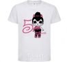 Kids T-shirt A doll with horns 5 years old White фото