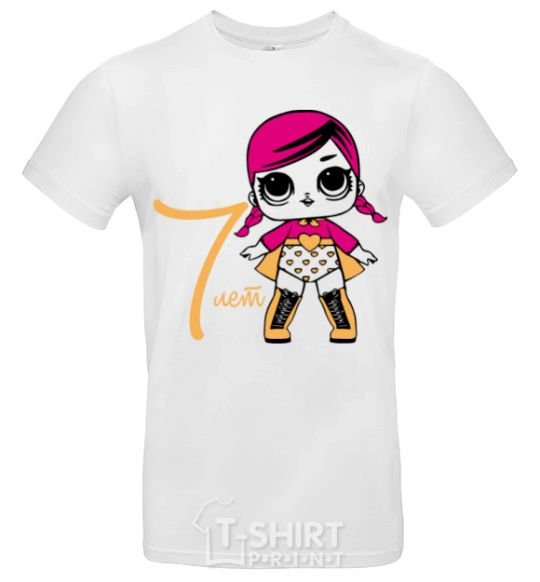 Men's T-Shirt The doll in the cape is 7 years old White фото