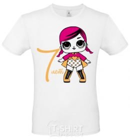 Men's T-Shirt The doll in the cape is 7 years old White фото