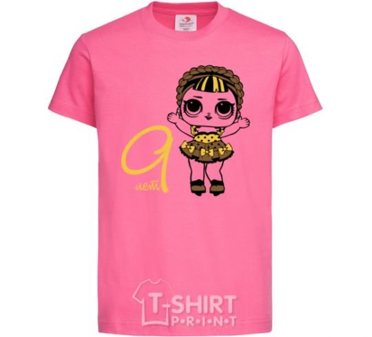 Kids T-shirt The doll with the braid is 9 years old heliconia фото