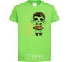 Kids T-shirt The doll with the braid is 9 years old orchid-green фото