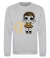 Sweatshirt The doll with the braid is 9 years old sport-grey фото