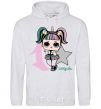 Men`s hoodie A 1-year-old unicorn doll sport-grey фото