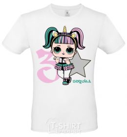 Men's T-Shirt A 3-year-old unicorn doll White фото
