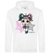 Men`s hoodie A 4-year-old unicorn doll White фото