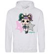 Men`s hoodie A 4-year-old unicorn doll sport-grey фото