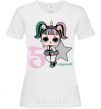 Women's T-shirt A 5-year-old unicorn doll White фото