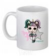 Ceramic mug A 7-year-old unicorn doll White фото