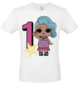 Men's T-Shirt Mermaid doll 1 year old White фото