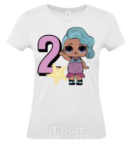 Women's T-shirt Mermaid doll 2 year old White фото