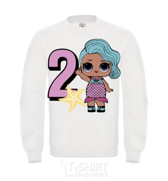 Sweatshirt Mermaid doll 2 year old White фото