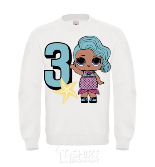 Sweatshirt Mermaid doll 3 year old White фото