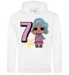 Men`s hoodie Mermaid doll 7 year old White фото